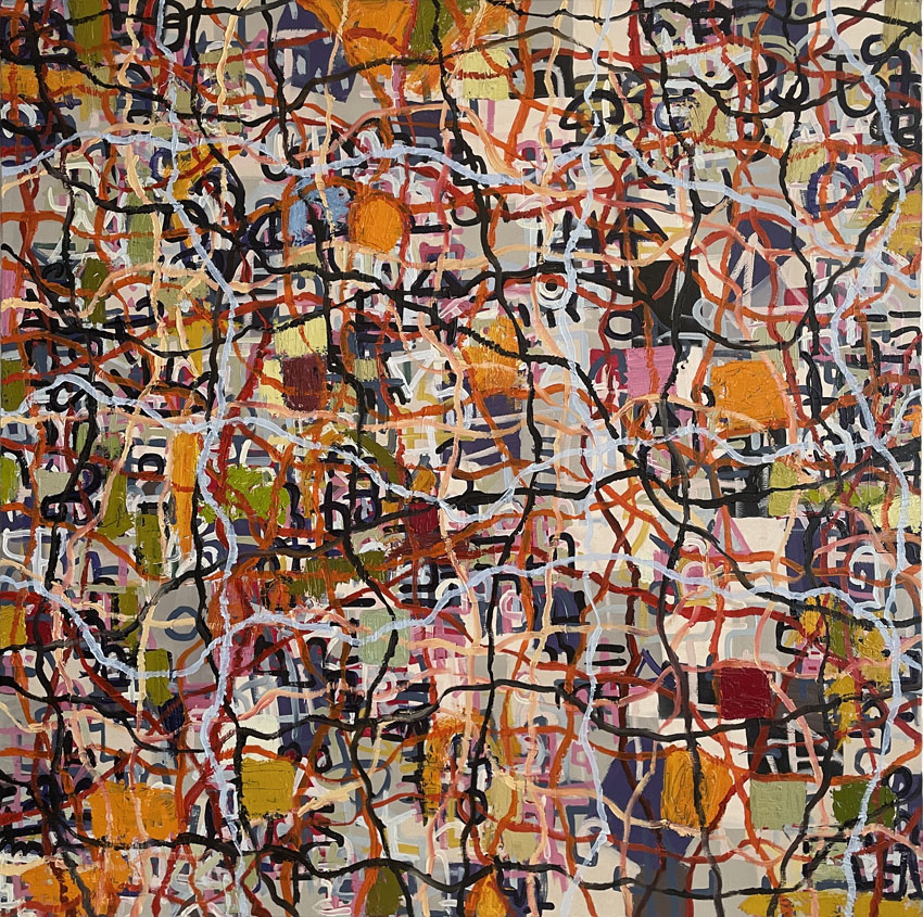 painting of lines titled Dord