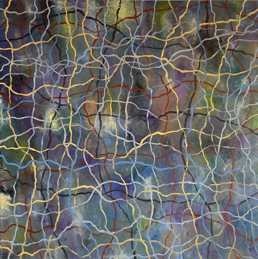 painting of lines titled Harmattan