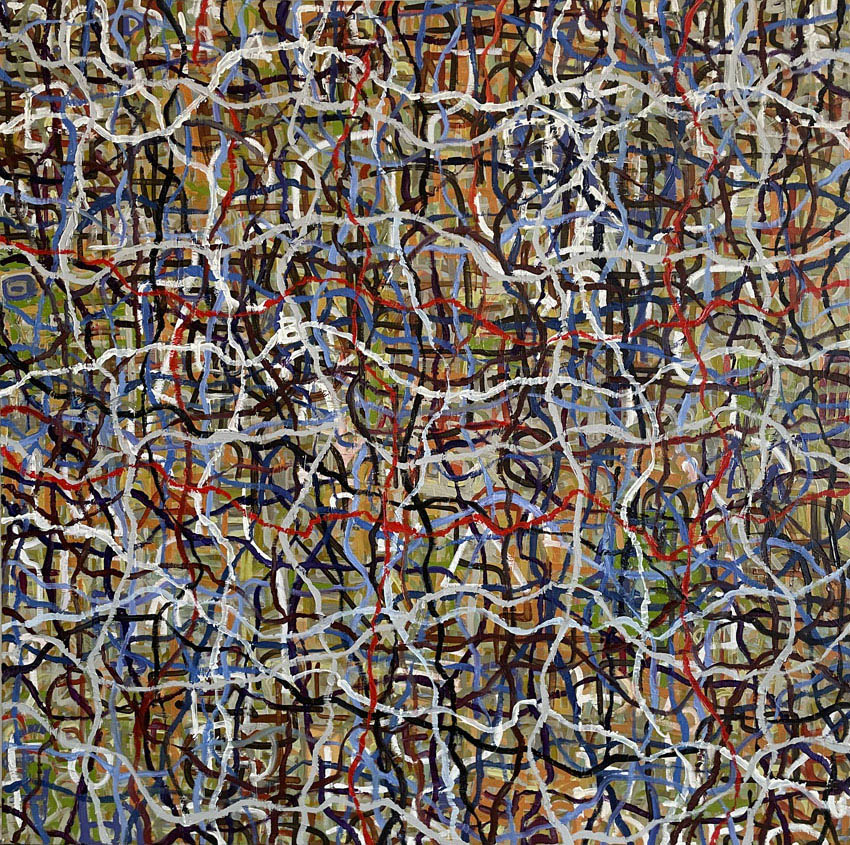 painting of lines titled Katabatic Wind