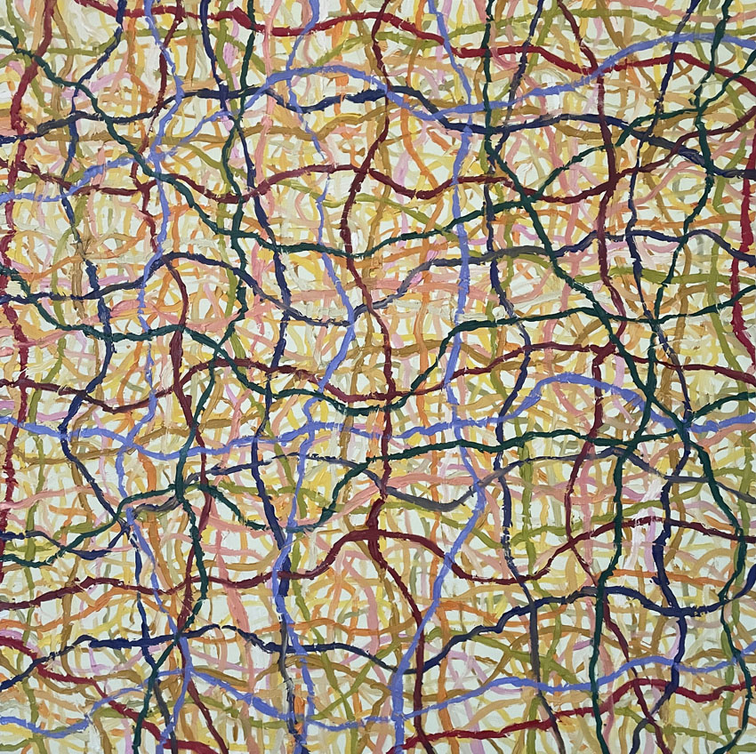 painting of lines titled Tombolo